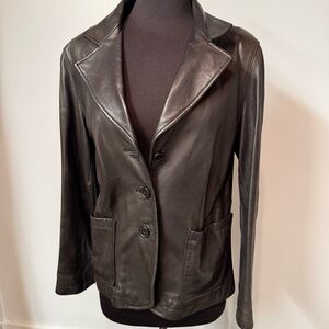 Liz Claiborne Dark Leather Jacket